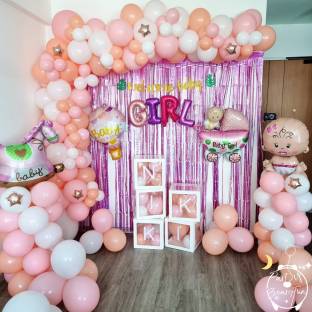 Welcome Baby Balloon Garland Set-up